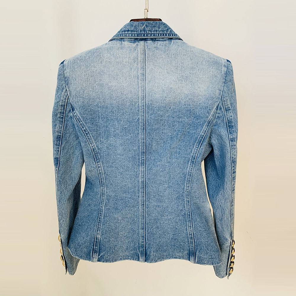 Scarlet Slim Fit Faded Denim Tailored Jacket - Hot fashionista