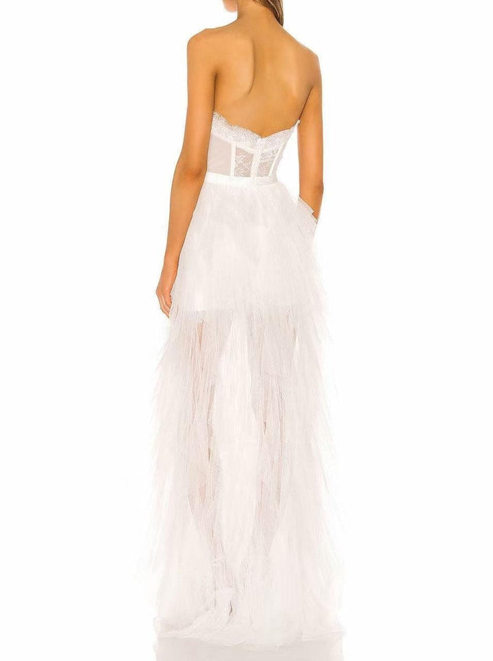 Maria Sweetheart Tulle Tiered Prom Maxi Dress - Hot fashionista