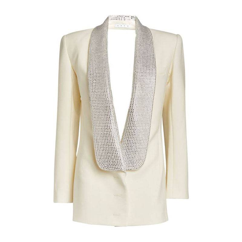 Robe blazer dos nu ornée de strass Jolene