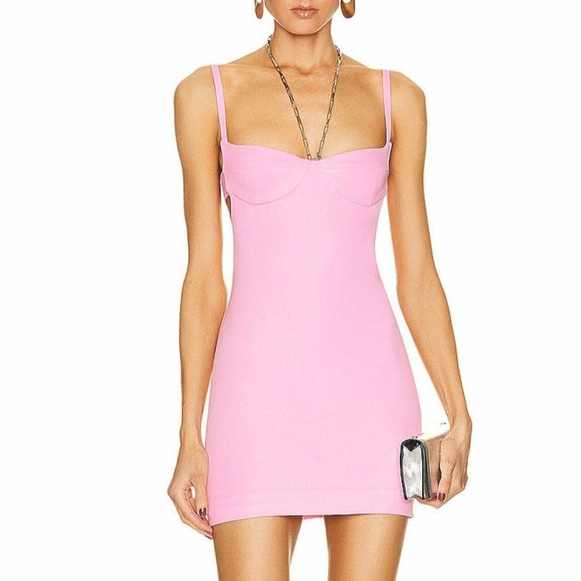 Rebeckah Spaghetti Strap Solid Mini Dress - Hot fashionista