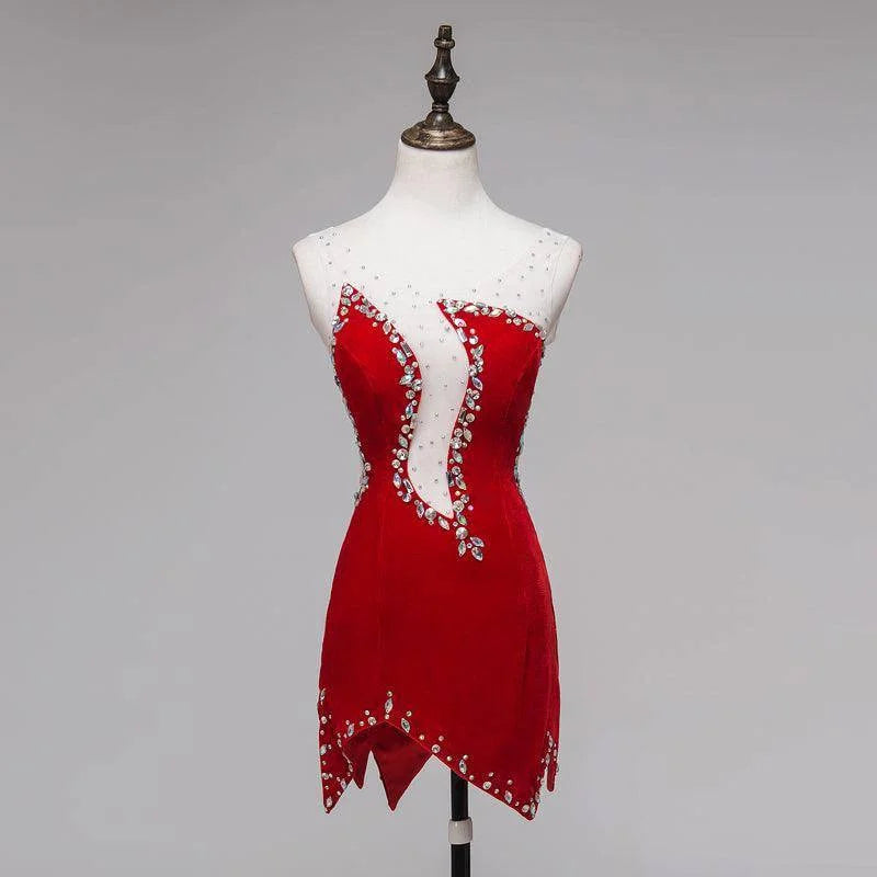 Marilyn Rhinestone Latin Dance Wear Dress - Hot fashionista