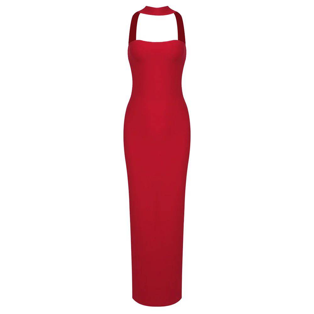 Arlene Cutout Halter Maxi Dress - Hot fashionista