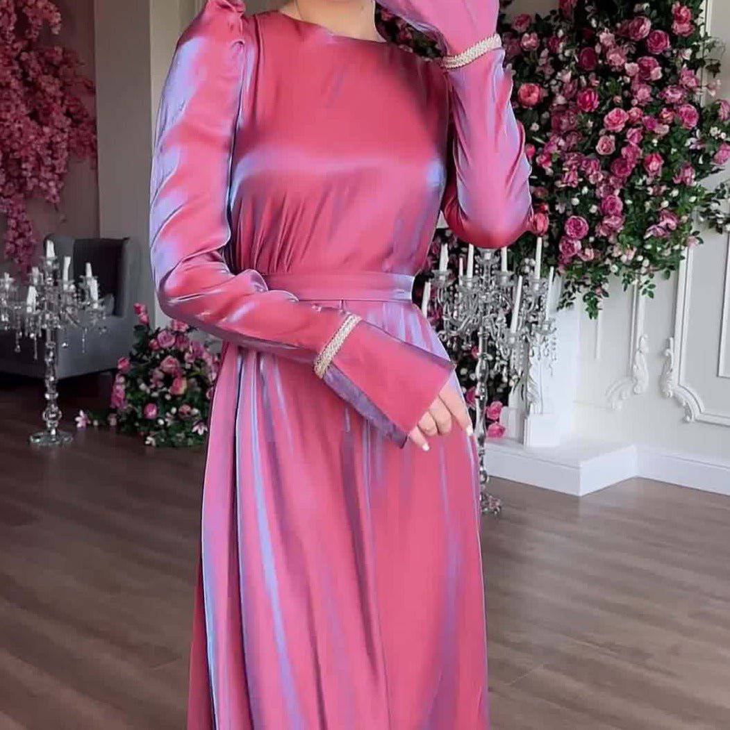 Aggie Flounce Sleeve Round Neck Ruffle Maxi Dress - Hot fashionista