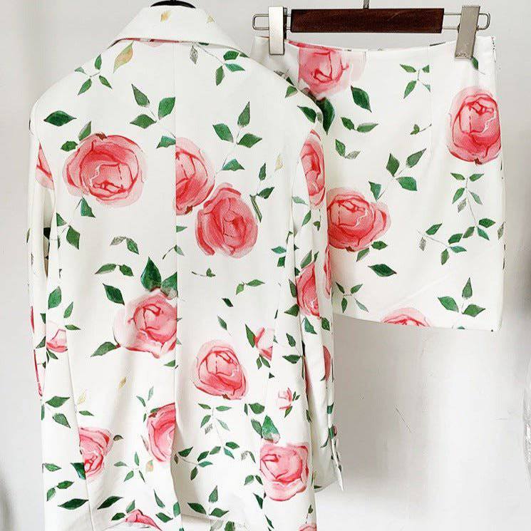 Beatrice Floral Blazer and Skirt Set