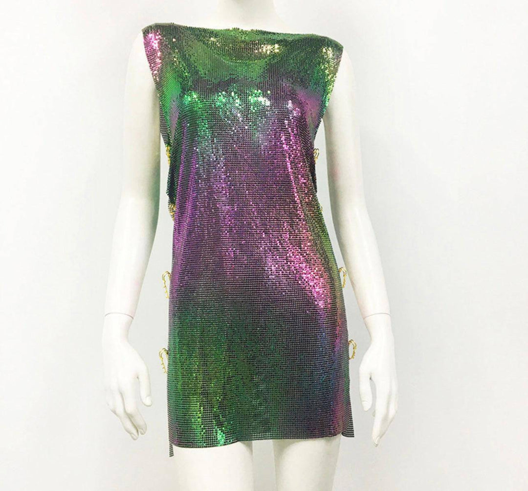 Isabelle Metallic Pin Mini Dress - Hot fashionista