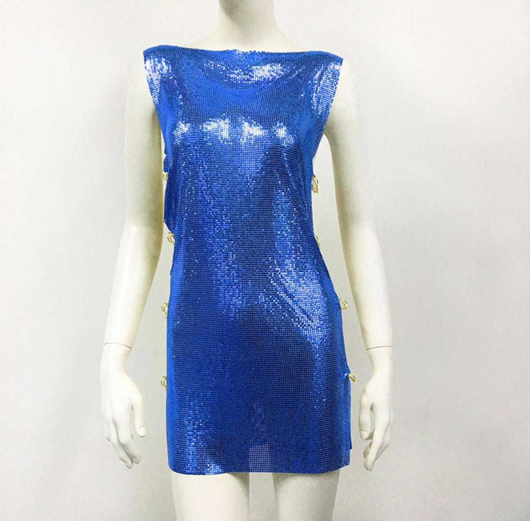 Isabelle Metallic Pin Mini Dress - Hot fashionista