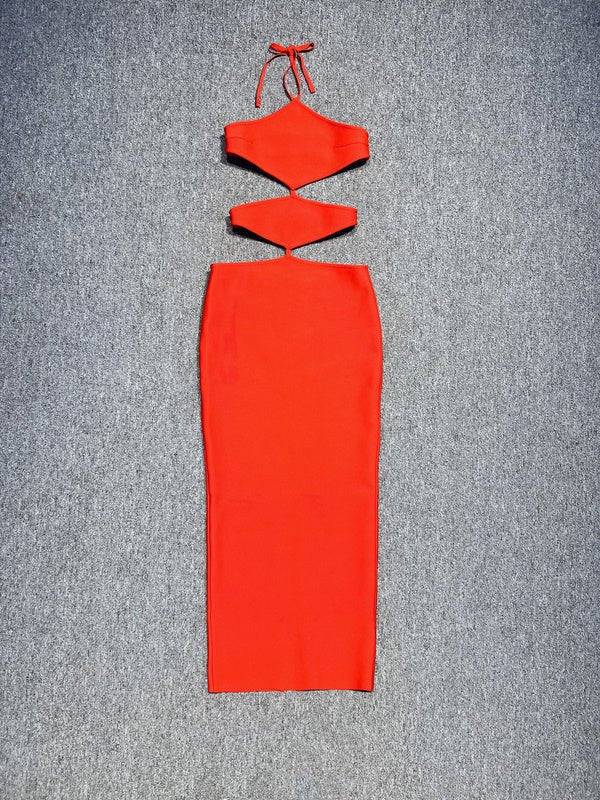 Bonnie Halter Neck Cut Out Maxi Dress - Hot fashionista