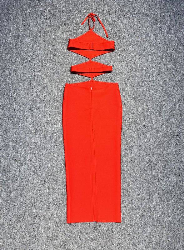 Bonnie Halter Neck Cut Out Maxi Dress - Hot fashionista