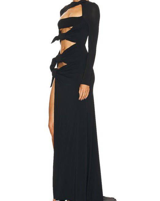 Casey Long Sleeve Cut Out Maxi Dress - Hot fashionista