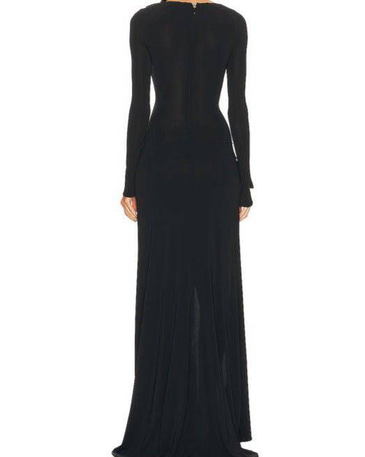 Casey Long Sleeve Cut Out Maxi Dress