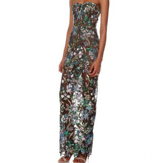 Dakota Strapless Floral-Embroidered Maxi Dress - Hot fashionista