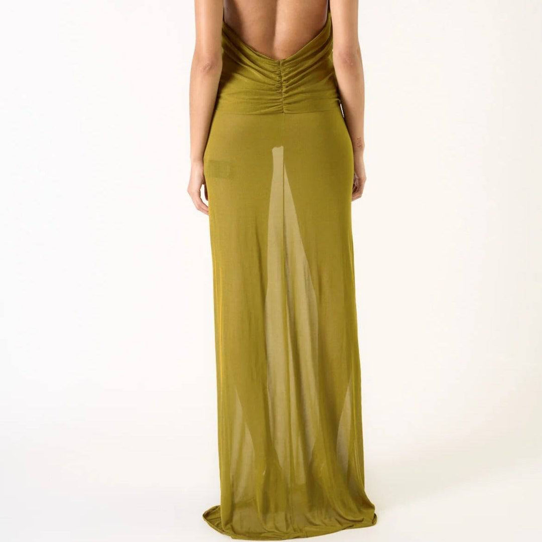 Dayna Strapless Cross Two Way Hooded Tulle Maxi Dress - Hot fashionista