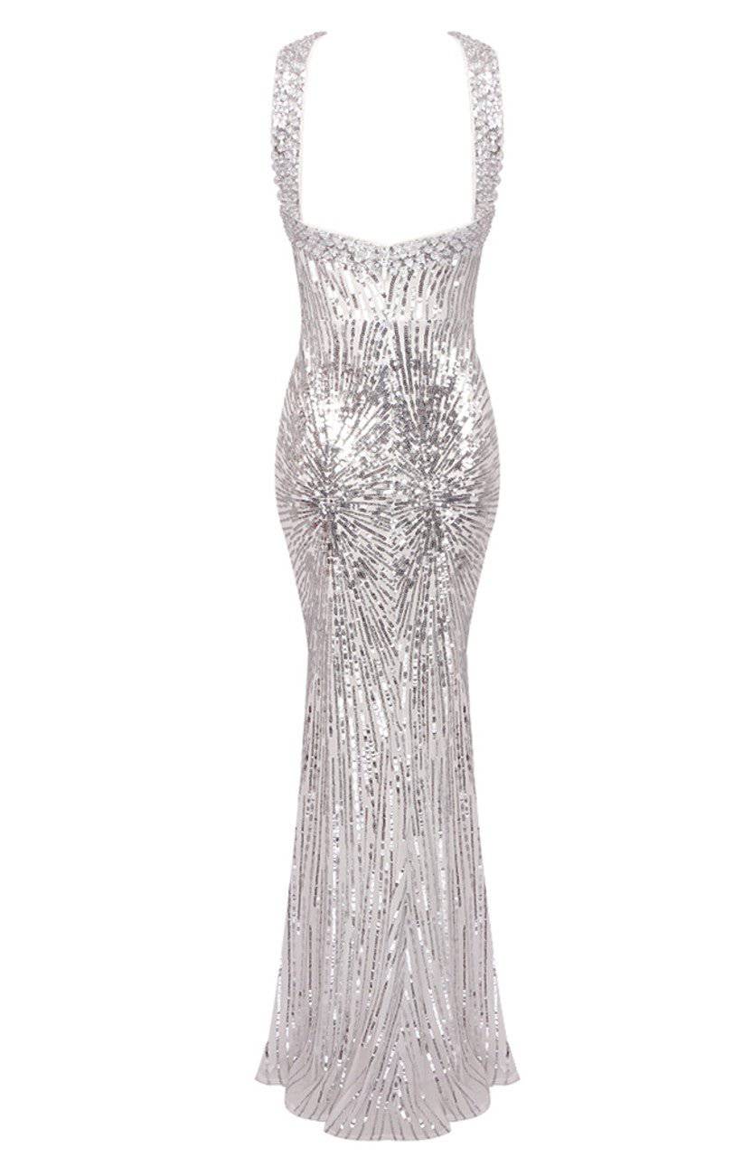 Dina Halter Neck Cut-out Sequined Dress - Hot fashionista