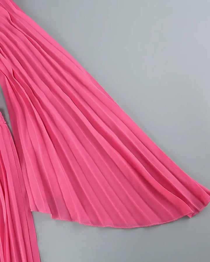 Jalthea Pink Maxi jumpsuit With Cut Out And Flower Detail - Hot fashionista