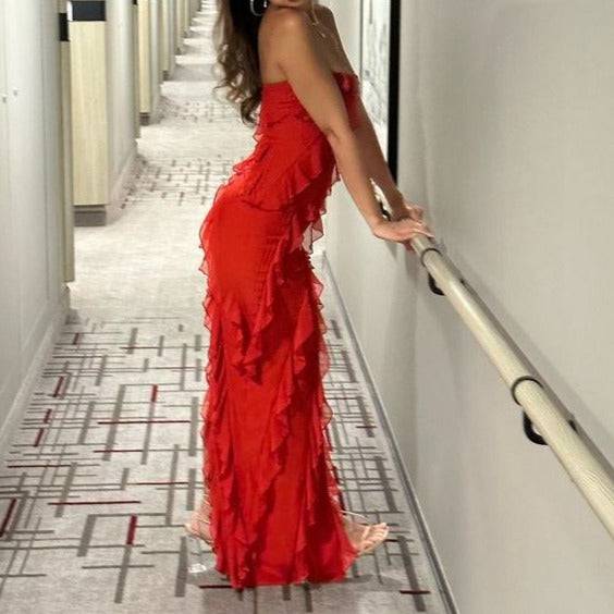 Kira Strapless High Slit Maxi Dress - Hot fashionista