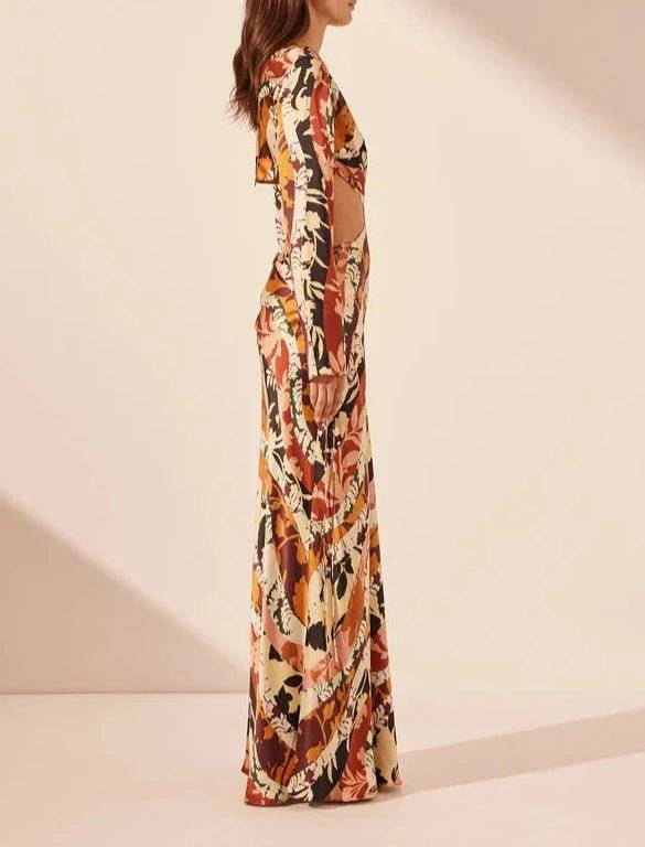 Lily Floral Print Cut-out Maxi Dress - Hot fashionista