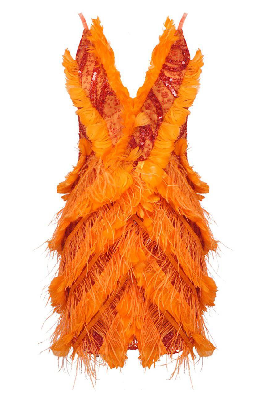 Martha Feather Sequin Mini Dress - Hot fashionista