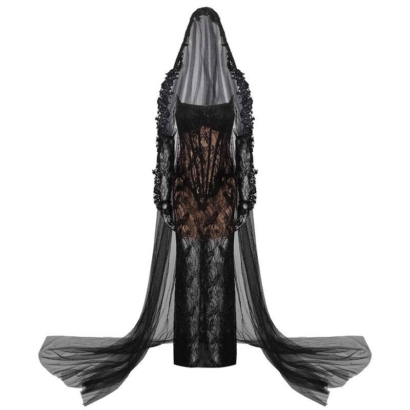 Mercilla Strapless Corset Lace Maxi Dress with Shawl