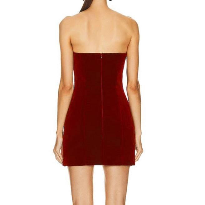 Mikayla Strapless Side Heart Cut-Out Mini Dress - Hot fashionista