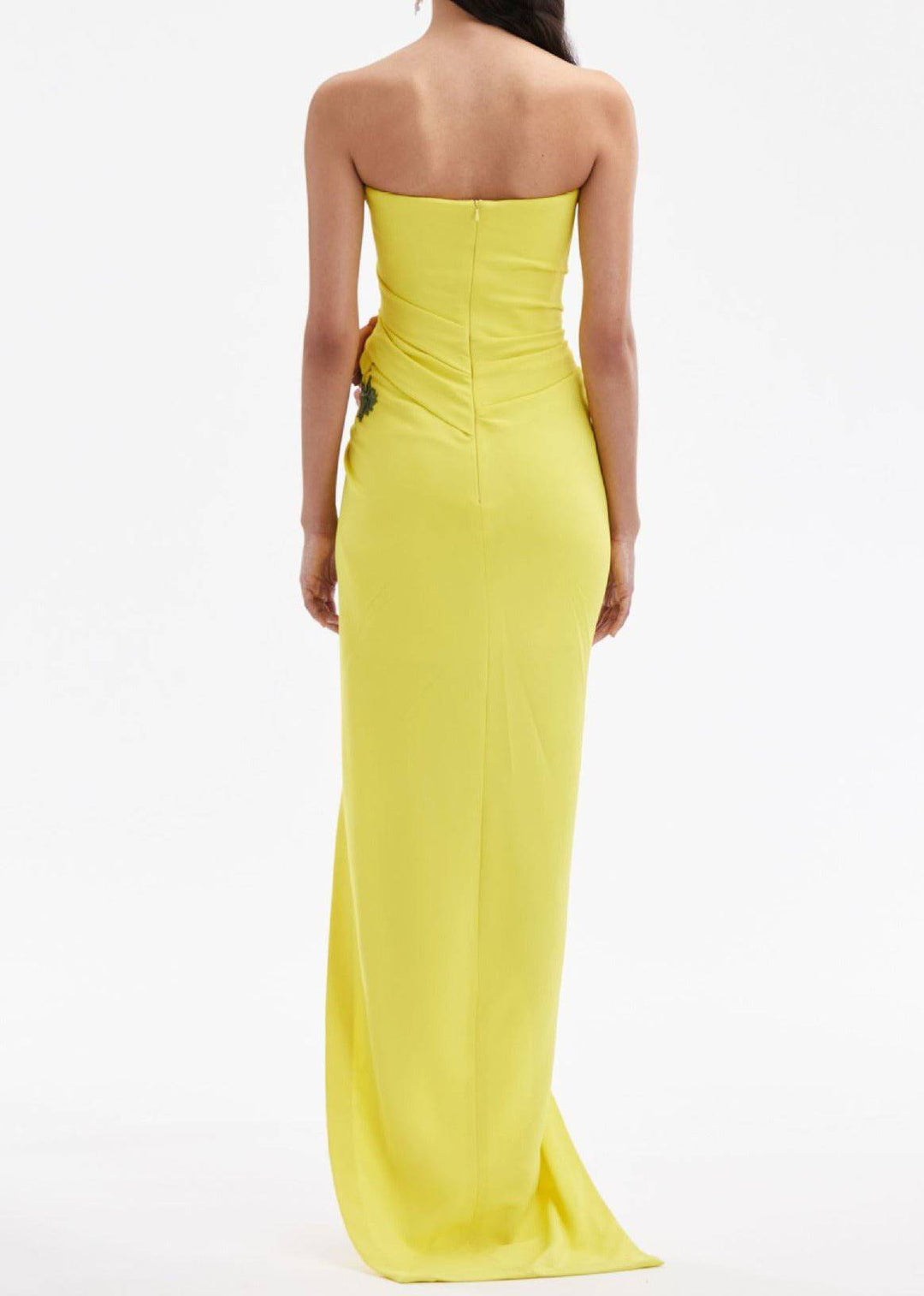 Patsy Ruched Fower Bandeau Maxi Dress - Hot fashionista