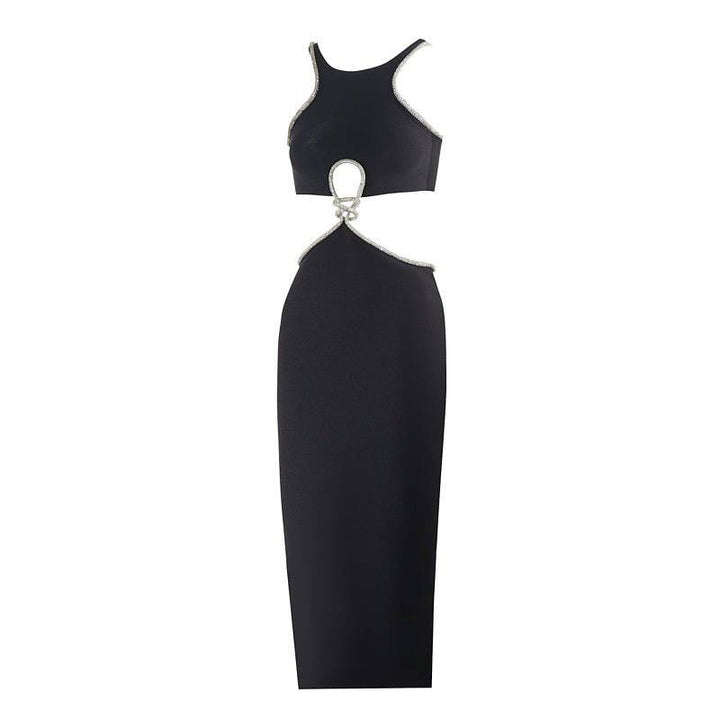 Reggie Sleeveless Crystal Trim Midi Dress - Hot fashionista