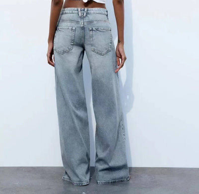 Rose Low Rise Wide Leg Jeans