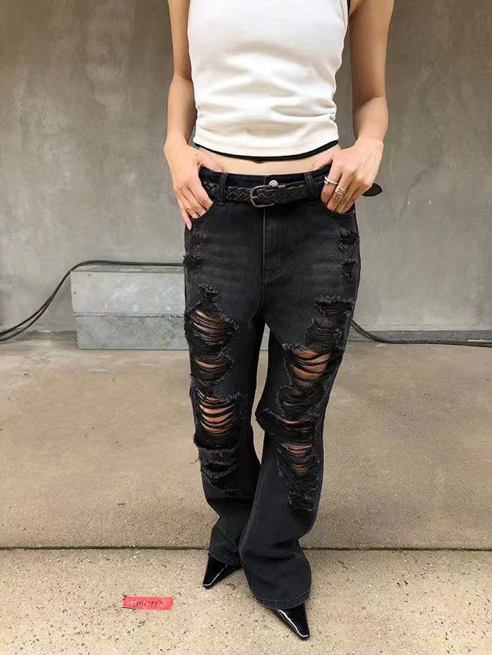 Rosie Ripped Bell Bottom Jeans - Hot fashionista