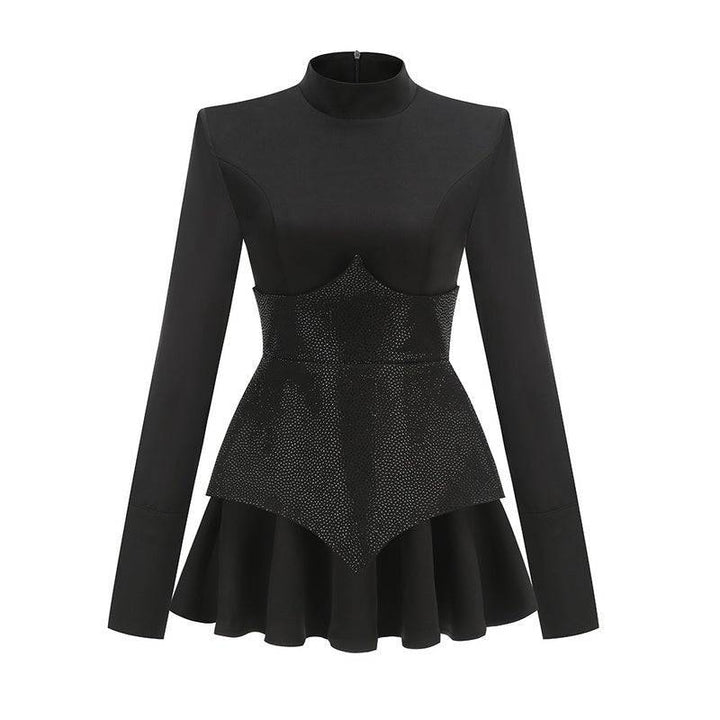 Sadie Long Sleeve Sparkly Corset Mini Dress - Hot fashionista