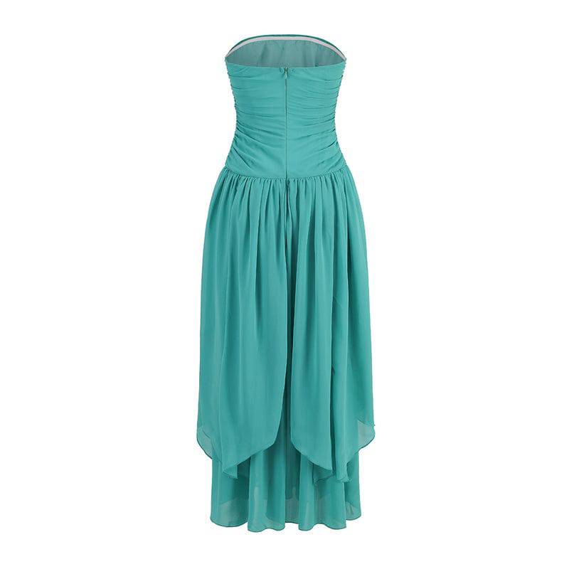 Susie Strapless Pleated Open Back Maxi Dress - Hot fashionista