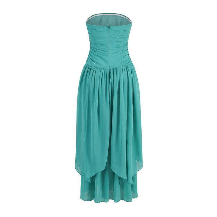 Susie Strapless Pleated Open Back Maxi Dress - Hot fashionista