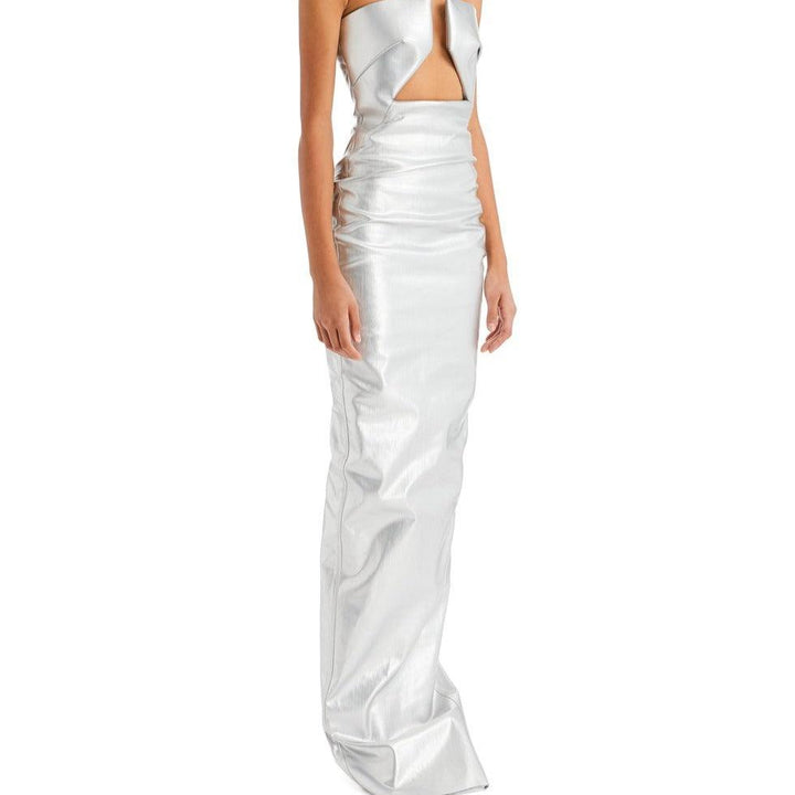 Marian Prong Metallic Strapless Dress - Hot fashionista