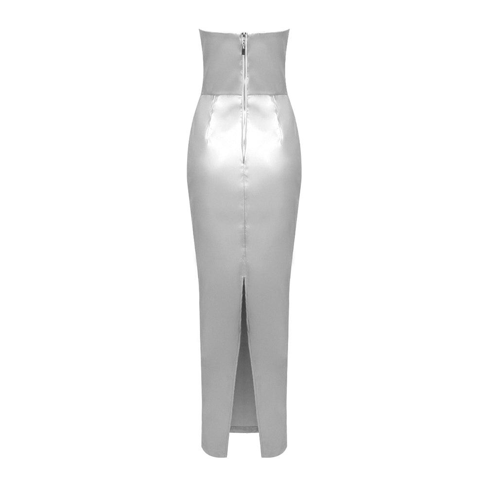 Marian Prong Metallic Strapless Dress - Hot fashionista