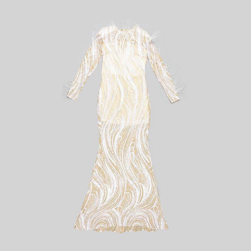 Shaila - Robe longue transparente irrégulière