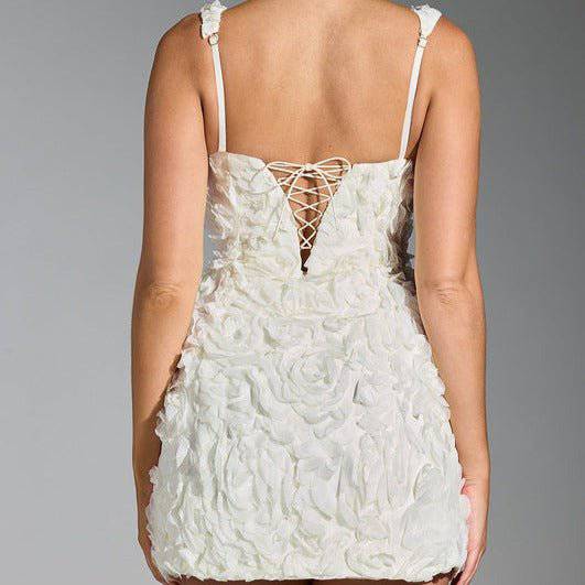 Betsy Floral-Appliqué Corset Mini Dress - Hot fashionista