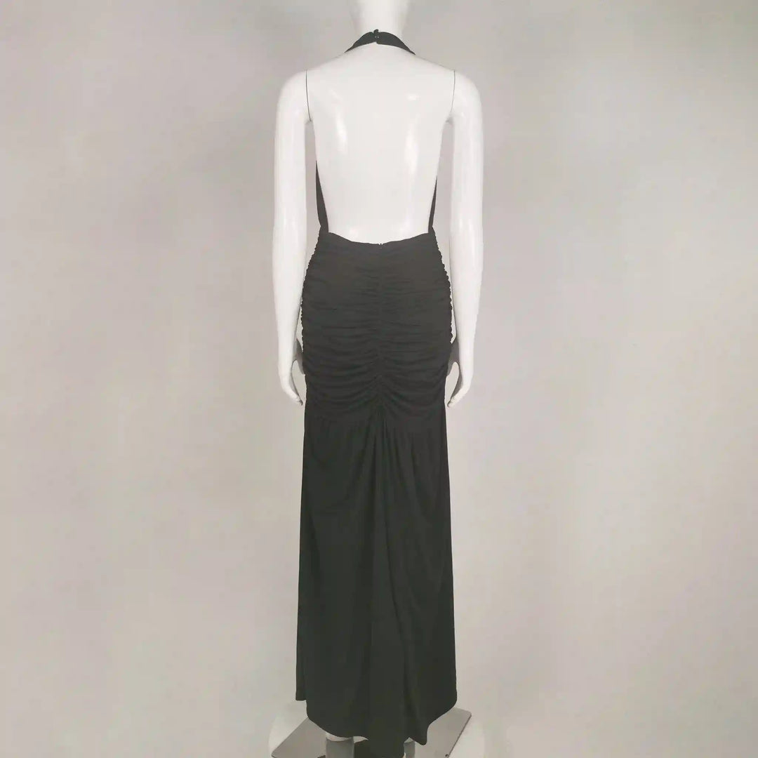 Elora Open Back Ruched Maxi Dress - Hot fashionista