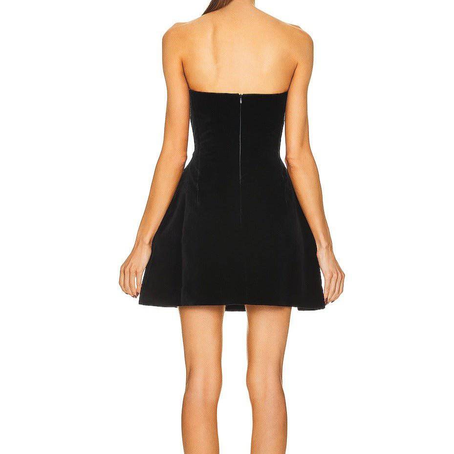 Lanette Strapless Crystal Heart Shape Mini Dress - Hot fashionista