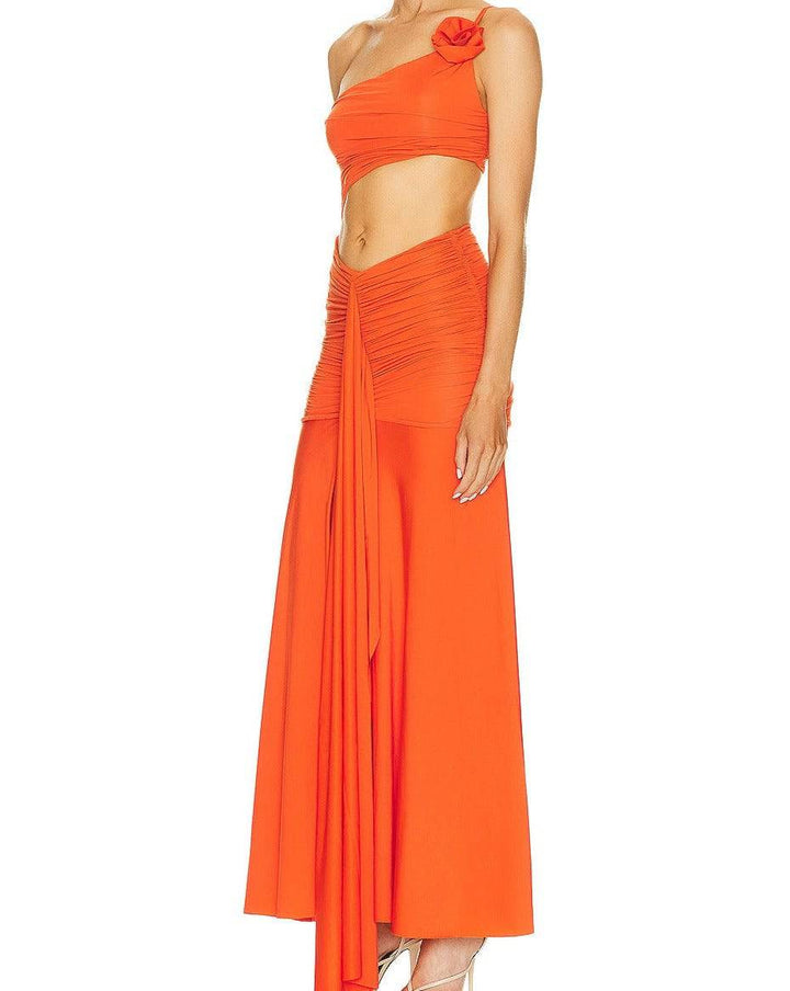 Nadia Strapless Ruffle Detail Maxi Dress - Hot fashionista