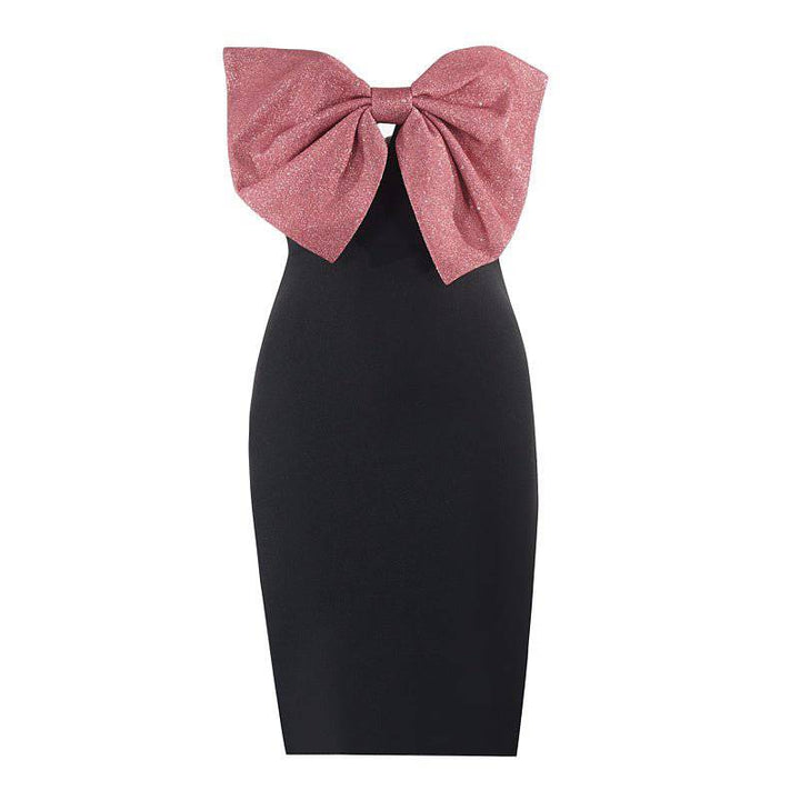 Sierra Strapless Big Bow Detail Mini Dress - Hot fashionista