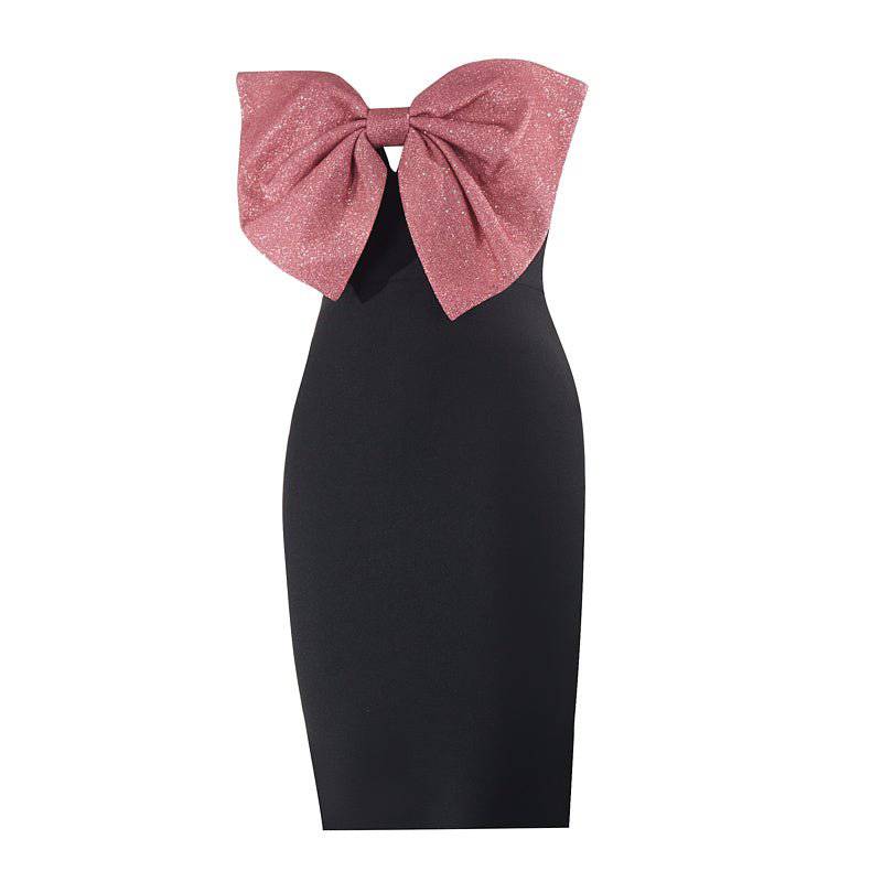 Sierra Strapless Big Bow Detail Mini Dress - Hot fashionista