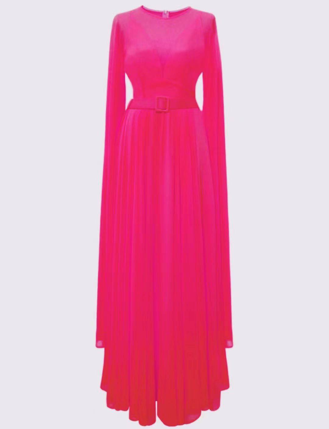 Lottie Long Sleeve Chiffon Ruffles Maxi Dress - Hot fashionista