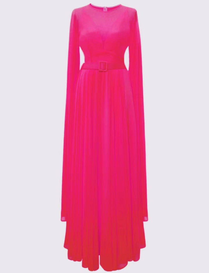 Lottie Long Sleeve Chiffon Ruffles Maxi Dress - Hot fashionista