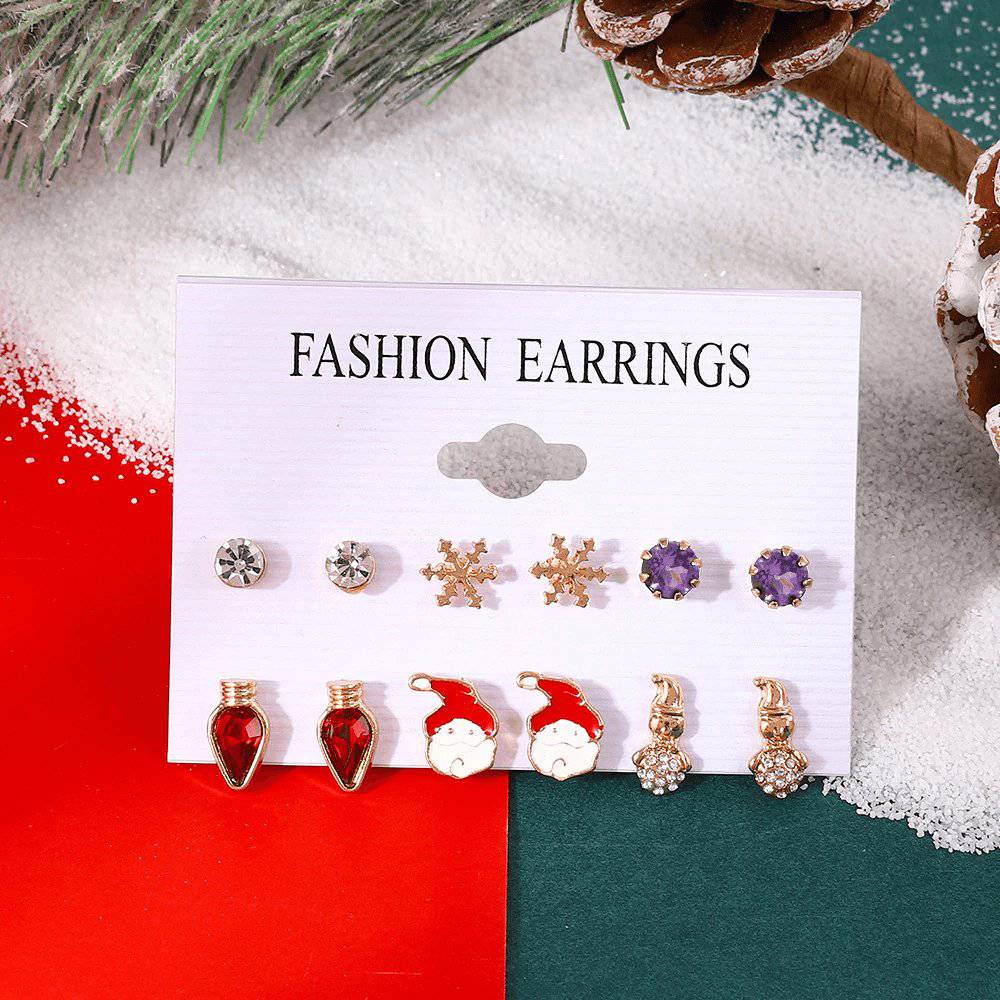 Lynda 6-pieces Assorted Christmas Earrings Set - Hot fashionista