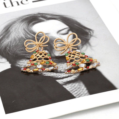 Imee Christmas Embellished Rhinestone Earrings