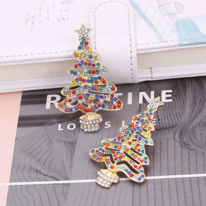 Imee Christmas Embellished Rhinestone Earrings - Hot fashionista