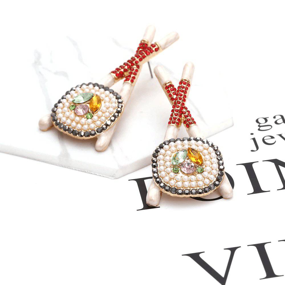 Imee Christmas Embellished Rhinestone Earrings - Hot fashionista