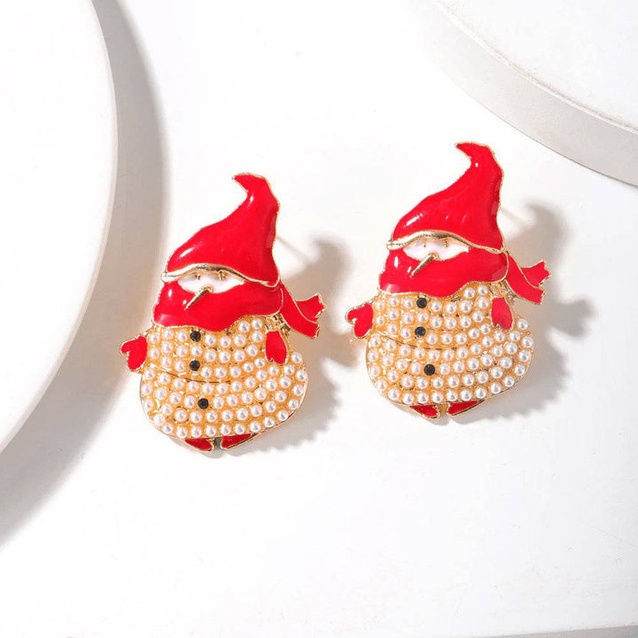 Imee Christmas Embellished Rhinestone Earrings - Hot fashionista