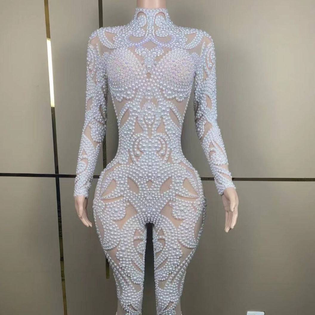 Jolie Pearl See-through Romper - Hot fashionista