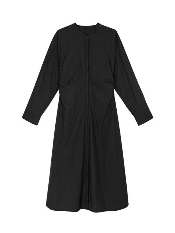 Robe chemise Paulina à épaules tombantes et ourlet arrondi