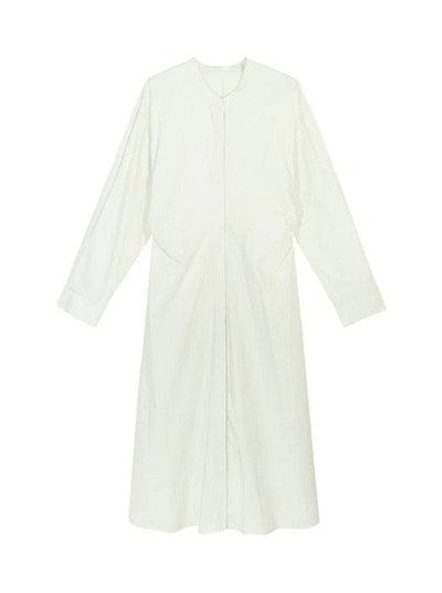 Robe chemise Paulina à épaules tombantes et ourlet arrondi