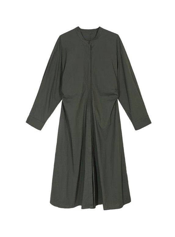 Robe chemise Paulina à épaules tombantes et ourlet arrondi